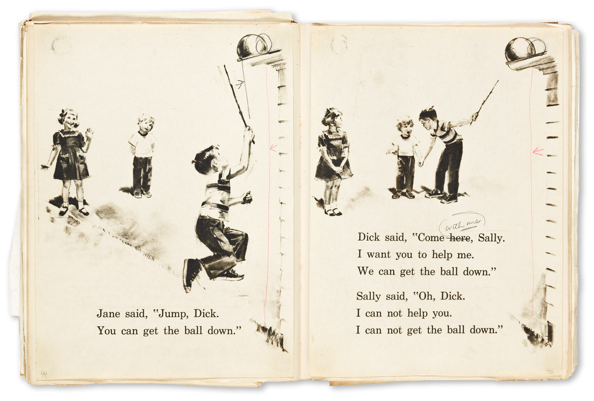 ROBERT CHILDRESS (1915-1983) Archive of preparatory material for Fun with Our Family.  (DICK and JANE)